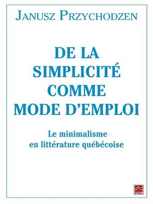 cover image of De la simplicité comme mode d'emploi